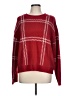 Shein 100% Acrylic Plaid Red Pullover Sweater Size 12 - photo 1