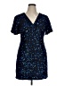 Shein 100% Polyester Blue Short Sleeve Top Size XL - photo 1