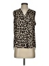 Vince Camuto Animal Print Brown Sleeveless Blouse Size S - photo 1