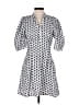 Club Monaco 100% Polyester Polka Dots White Casual Dress Size 2 - photo 1