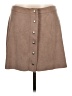 Aqua Solid Tan Casual Skirt Size L - photo 1