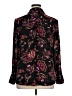 Liz Claiborne 100% Polyester Floral Black Long Sleeve Blouse Size XL - photo 2