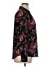 Liz Claiborne 100% Polyester Floral Black Long Sleeve Blouse Size XL - photo 4