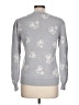 Rebecca Taylor Floral Silver Pullover Sweater Size L - photo 2