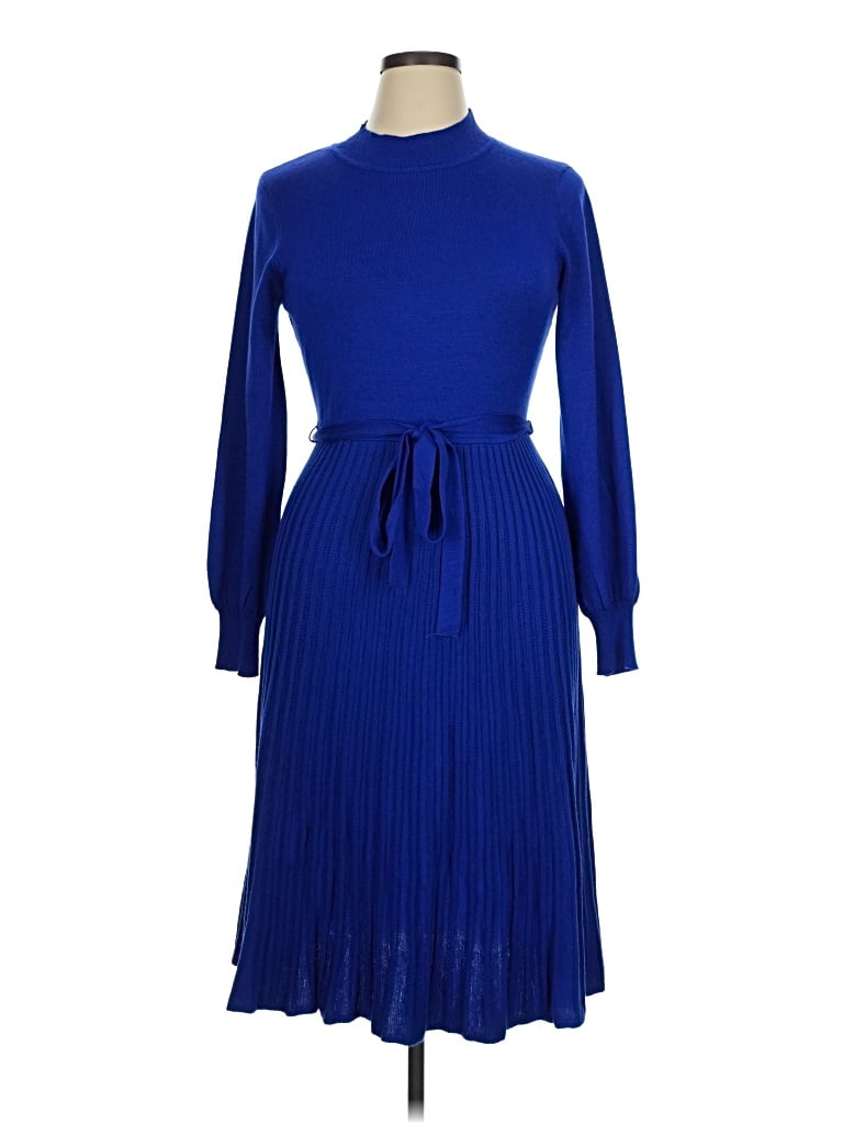 Pre-owned Nina Leonard Casual Dress In Blue