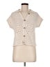 Jessica Simpson Ivory Short Sleeve Blouse Size M - photo 1