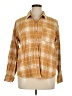 Universal Thread 100% Cotton Plaid Tan Long Sleeve Button-Down Shirt Size XL - photo 1