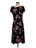 Perceptions Floral Black Casual Dress Size M - photo 1