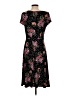 Perceptions Floral Black Casual Dress Size M - photo 2
