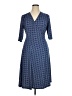 Kiyonna Chevron-herringbone Blue Casual Dress Size 1X Plus - photo 1