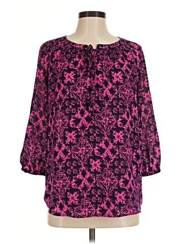 Aqua 3/4 Sleeve Blouse (view 1)