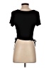 REORIA Black Short Sleeve Top Size M - photo 2