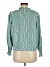 Shein 100% Polyester Polka Dots Teal Long Sleeve Blouse Size M - photo 2