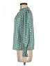 Shein 100% Polyester Polka Dots Teal Long Sleeve Blouse Size M - photo 5