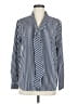 Paraphrase 100% Polyester Stripes Blue Long Sleeve Blouse Size M - photo 1
