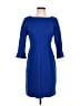 Talbots Solid Blue Casual Dress Size 4 - photo 1