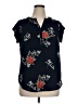 Fun2Fun Floral Blue Short Sleeve Blouse Size XL - photo 1