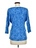 Fresh Produce 100% Rayon Blue 3/4 Sleeve Blouse Size M - photo 2