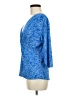 Fresh Produce 100% Rayon Blue 3/4 Sleeve Blouse Size M - photo 5