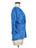 Fresh Produce 100% Rayon Blue 3/4 Sleeve Blouse Size M - photo 4
