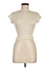 Shein Ivory Short Sleeve Turtleneck Size 6 - photo 1