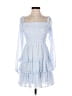 madden nyc 100% Polyester Checkered-gingham Blue Cocktail Dress Size S - photo 1