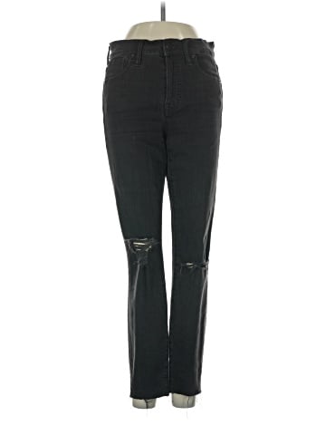 Madewell 9" Mid-Rise Skinny Jeans in Black Sea (view 1)