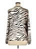 Boston Proper Animal Print Tan Long Sleeve Blouse Size 16 - photo 2