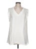 CAbi 100% Polyester White Short Sleeve Blouse Size L - photo 1