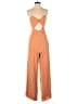 TJD 100% Rayon Solid Orange Jumpsuit Size 8 - photo 1
