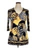 Joseph Ribkoff Yellow 3/4 Sleeve Top Size 14 - photo 1