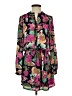 dalia 100% Polyester Print Black Casual Dress Size 4 - photo 1