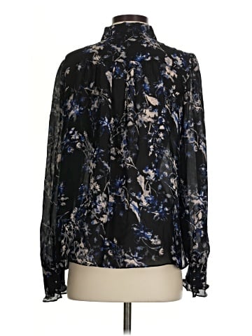 Parker Long Sleeve Silk Top (view 2)