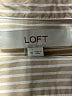 Ann Taylor LOFT Stripes Ivory Long Sleeve Button-Down Shirt Size M - photo 7