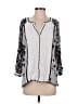 John Mark 100% Rayon Silver 3/4 Sleeve Blouse Size S - photo 1
