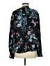 Tinsel 100% Polyester Floral Black Long Sleeve Blouse Size M - photo 2