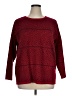 Jones New York Chevron-herringbone Red Pullover Sweater Size 1X - photo 1