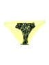 ASOS Paisley Floral Solid Color Block Graphic Yellow Swimsuit Bottoms Size 6 - photo 1