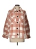 Greylin Checkered-gingham Pink Coat Size L - photo 1