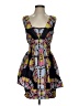 Leifsdottir Print Multi Color Black Cocktail Dress Size 2 - photo 1