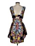 Leifsdottir Print Multi Color Black Cocktail Dress Size 2 - photo 2