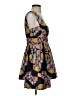 Leifsdottir Print Multi Color Black Cocktail Dress Size 2 - photo 4