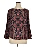 Counterparts 100% Polyester Paisley Black Long Sleeve Blouse Size XL - photo 1