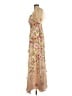 Shein 100% Polyester Floral Tan Cocktail Dress Size 8 - photo 5
