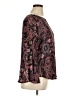 Counterparts 100% Polyester Paisley Black Long Sleeve Blouse Size XL - photo 4