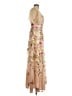 Shein 100% Polyester Floral Tan Cocktail Dress Size 8 - photo 4