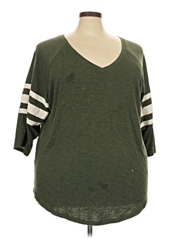 Torrid 3/4 Sleeve T-Shirt (view 1)