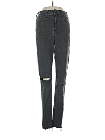 Madewell Curvy High-Rise Skinny Jeans in Black Sea (view 1)