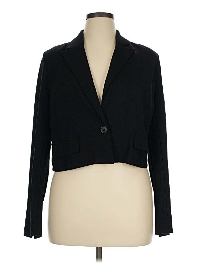 Pre-owned Eloquii Blazer Jacket In Black