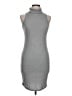 Bozzolo Solid Gray Casual Dress Size L - photo 1